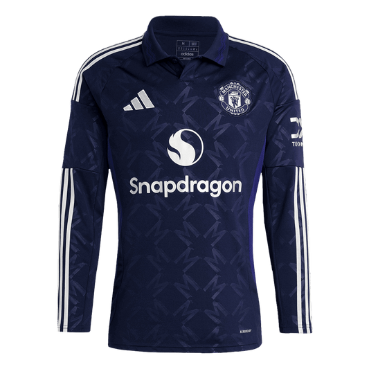 Manchester United Away Long Sleeve  Soccer Jersey 2024/25 Nej Dresy Obchod