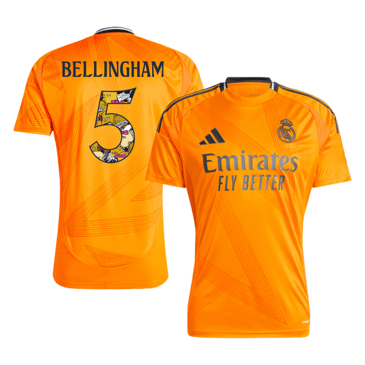 BELLINGHAM #5 Real Madrid Away  Soccer Jersey 2024/25 - Bear Champ Font Nej Dresy Obchod