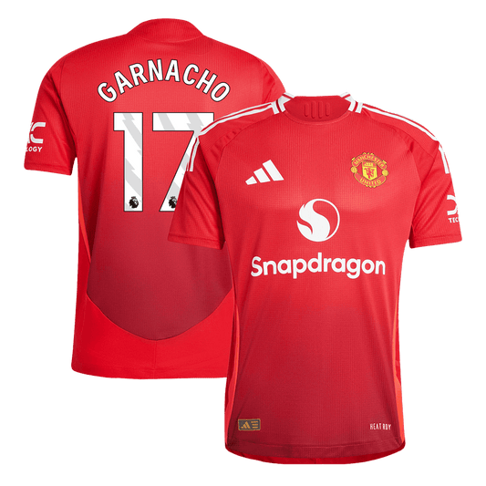 Player Version GARNACHO #17 Manchester United Home  Soccer Jersey 2024/25 Nej Dresy Obchod