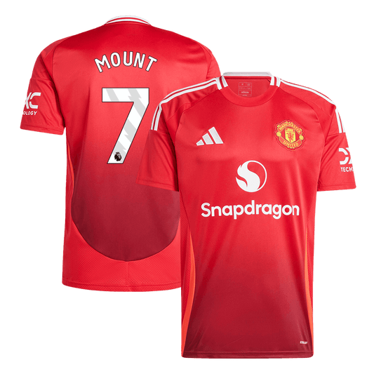 MOUNT #7 Manchester United Home  Soccer Jersey 2024/25 Nej Dresy Obchod
