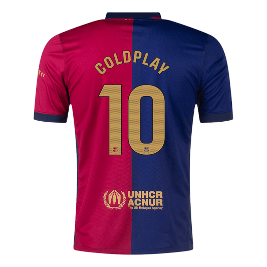 COLDPLAY #10 Barcelona Home  Soccer Jersey 2024/25 Nej Dresy Obchod