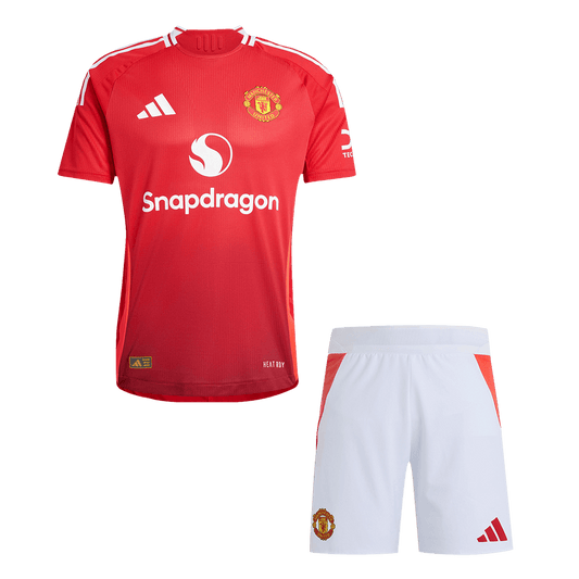 Player Version Manchester United Home  Soccer Jersey Kit(Jersey+Shorts) 2024/25 Nej Dresy Obchod