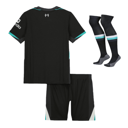 Kid's Liverpool Away  Soccer Jersey Kit(Jersey+Shorts+Socks) 2024/25 Nej Dresy Obchod