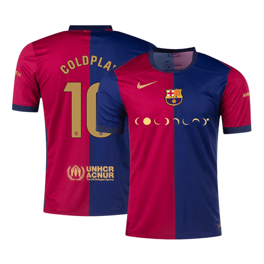 COLDPLAY #10 Barcelona Home  Soccer Jersey 2024/25 Nej Dresy Obchod