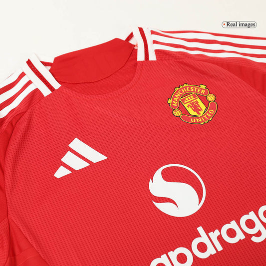 Player Version B.FERNANDES #8 Manchester United Home  Soccer Jersey 2024/25 Nej Dresy Obchod