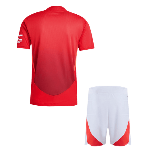Player Version Manchester United Home  Soccer Jersey Kit(Jersey+Shorts) 2024/25 Nej Dresy Obchod