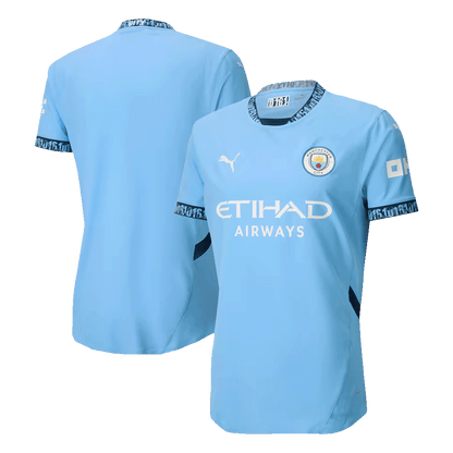 Player Version Manchester City Home  Soccer Jersey 2024/25 Nej Dresy Obchod