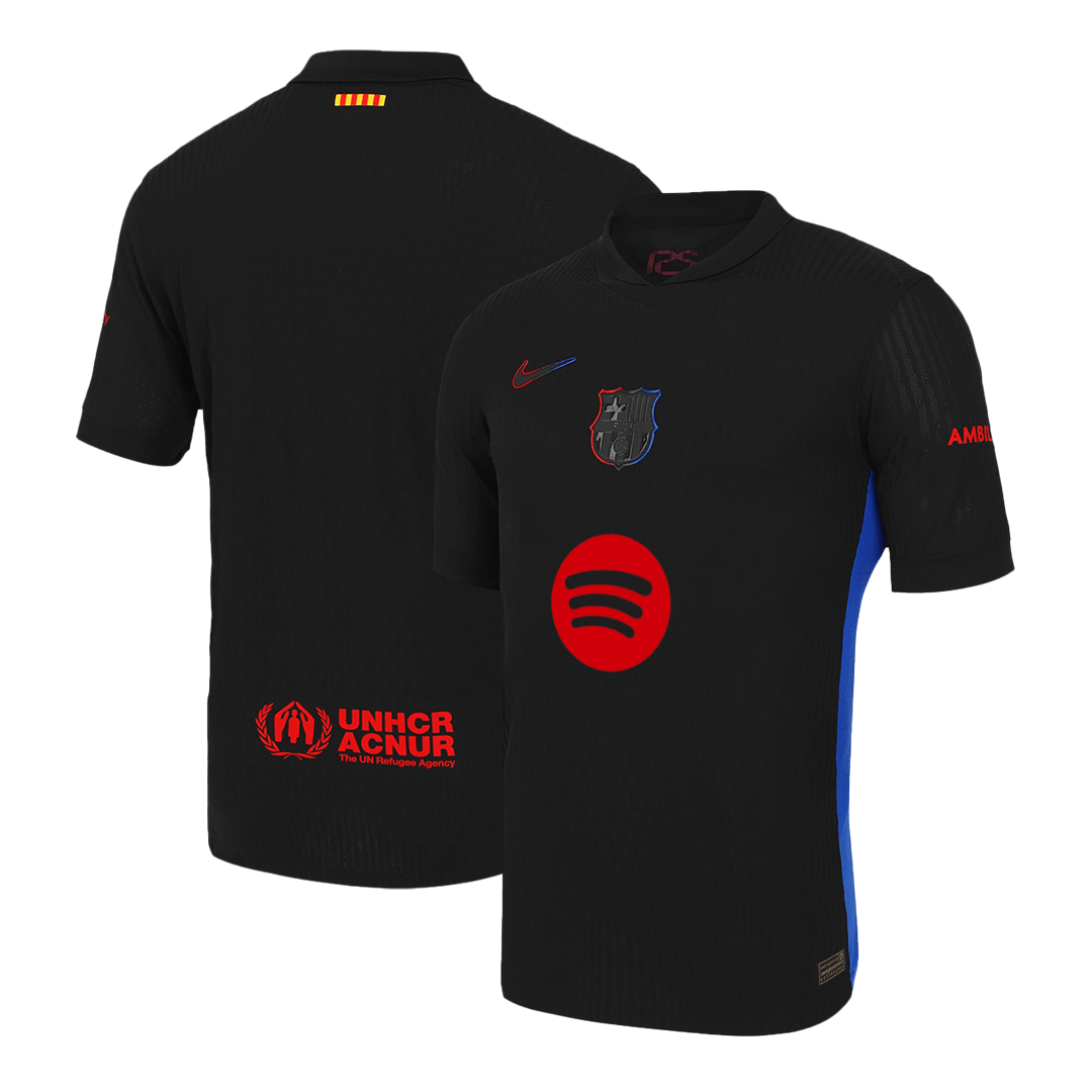 Player Version Barcelona Away  Soccer Jersey 2024/25 - Spotify Logo Without Text Nej Dresy Obchod