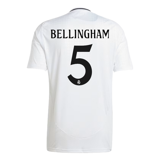 BELLINGHAM #5 Real Madrid Home  Soccer Jersey 2024/25 Nej Dresy Obchod