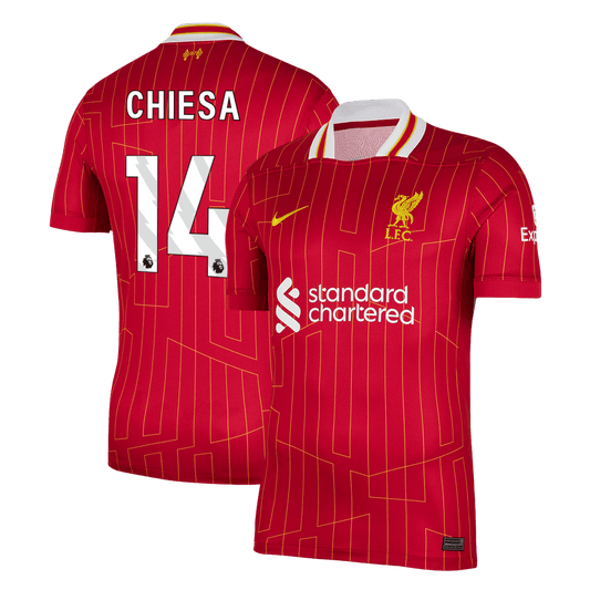 CHIESA #14 Liverpool Home  Soccer Jersey 2024/25 Nej Dresy Obchod